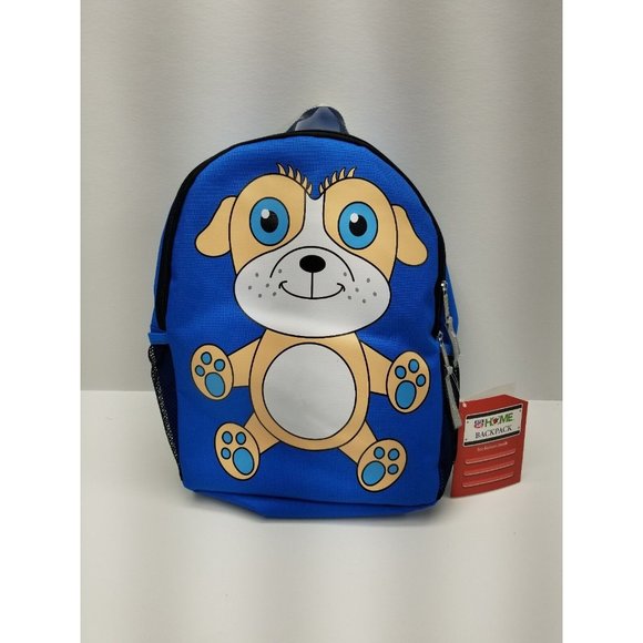 Backpack Youth Puppy Dog By Home Adjustable Straps Storage Carry Handle Blue A2 - Picture 3 of 10